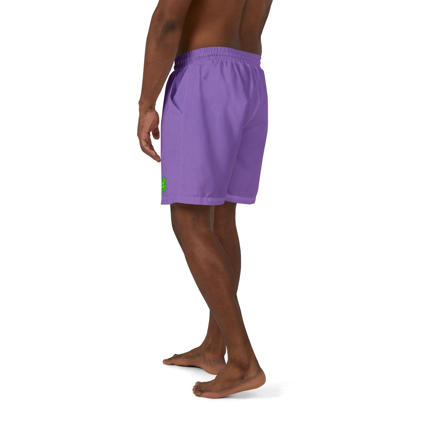 Purple Floral Unisex Swim Shorts – Perfect for Beach Days & Summer Adventures