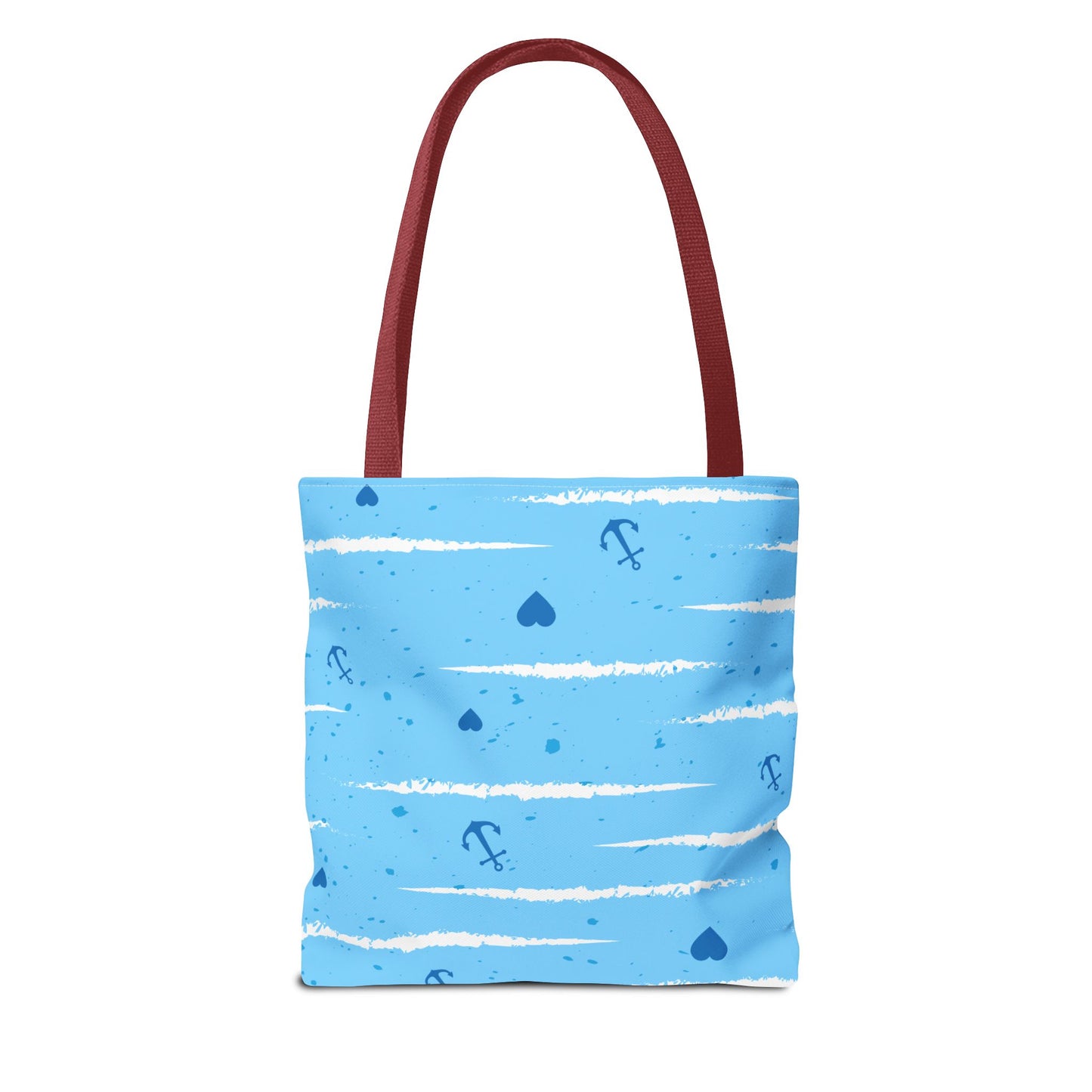 Nautical Vibe Tote Bag with Anchor and Heart Design