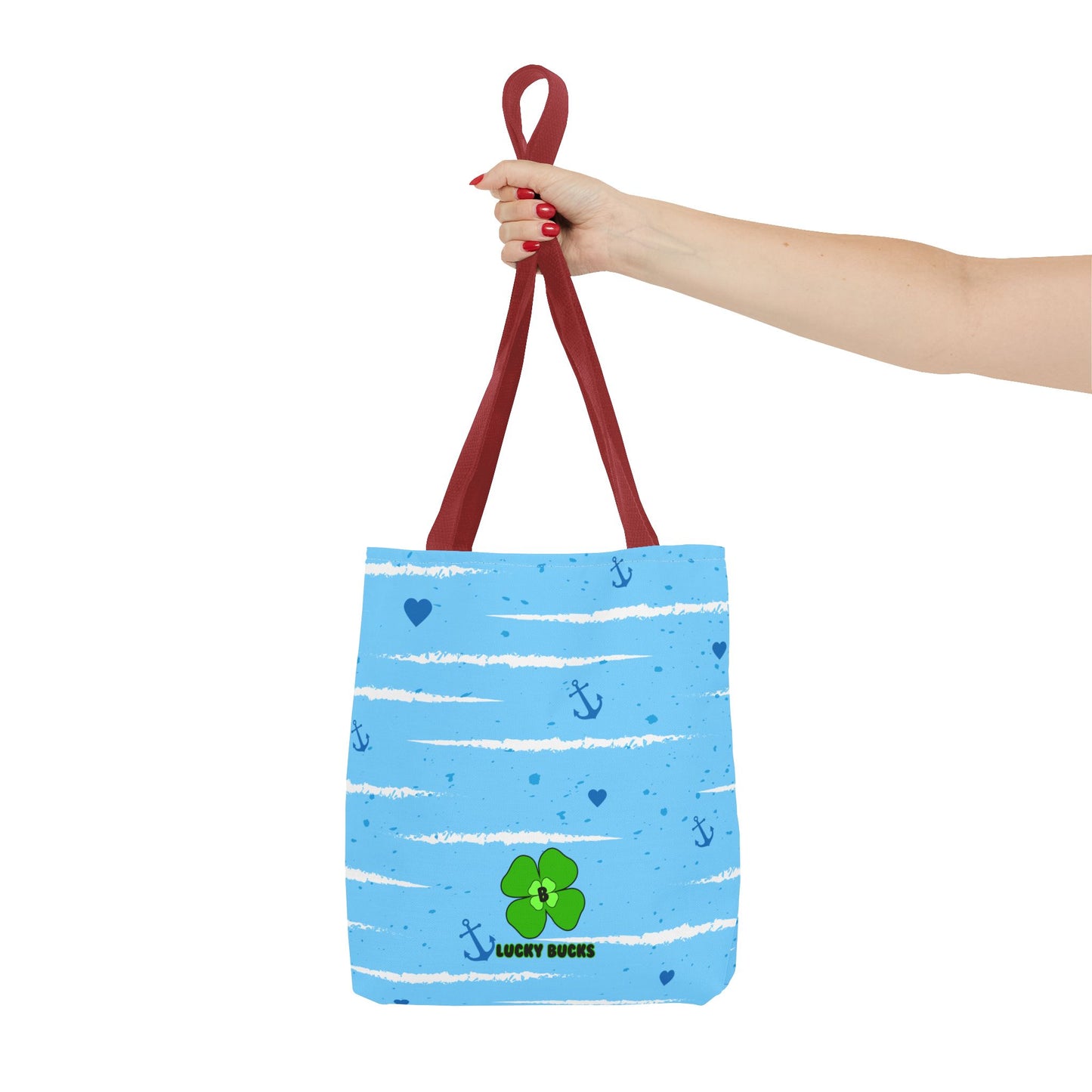 Nautical Vibe Tote Bag with Anchor and Heart Design