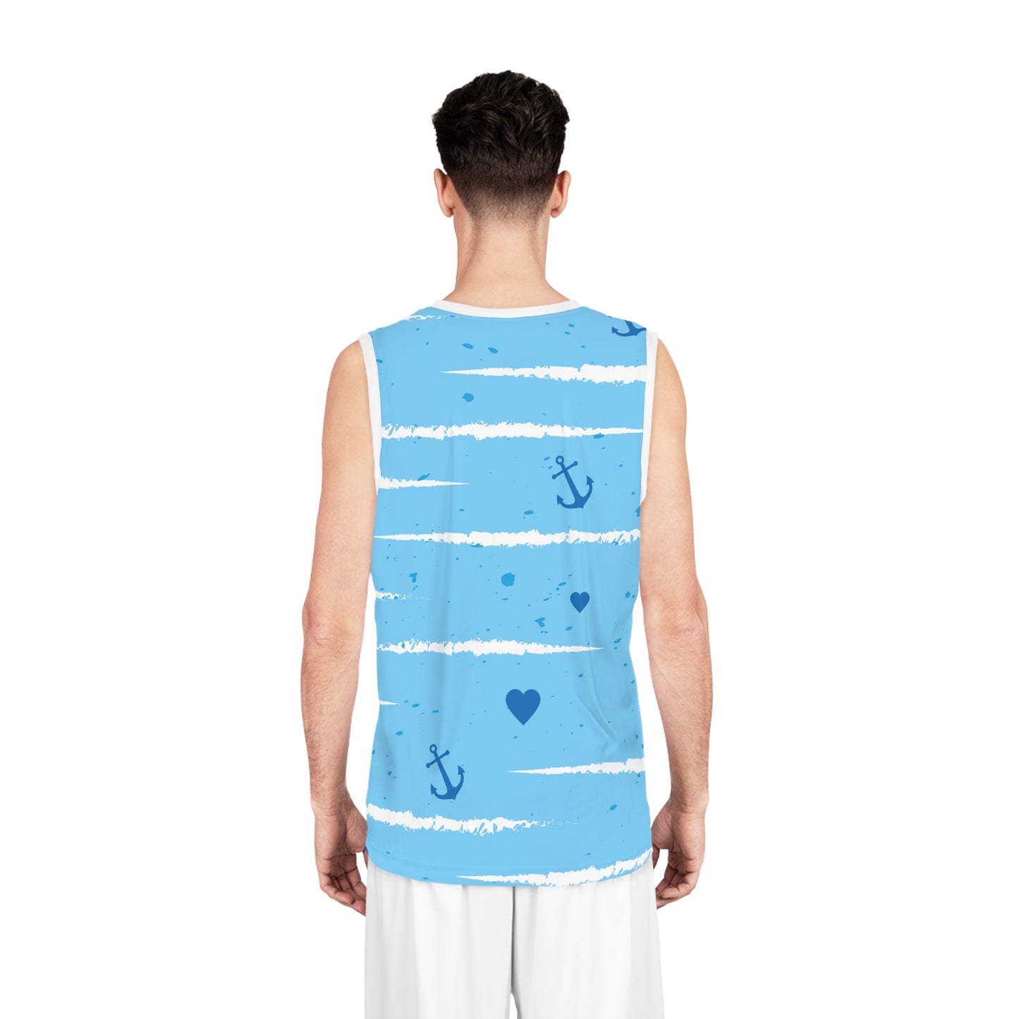 Nautical Themed Basketball Jersey - Ocean Vibes & Fun Style