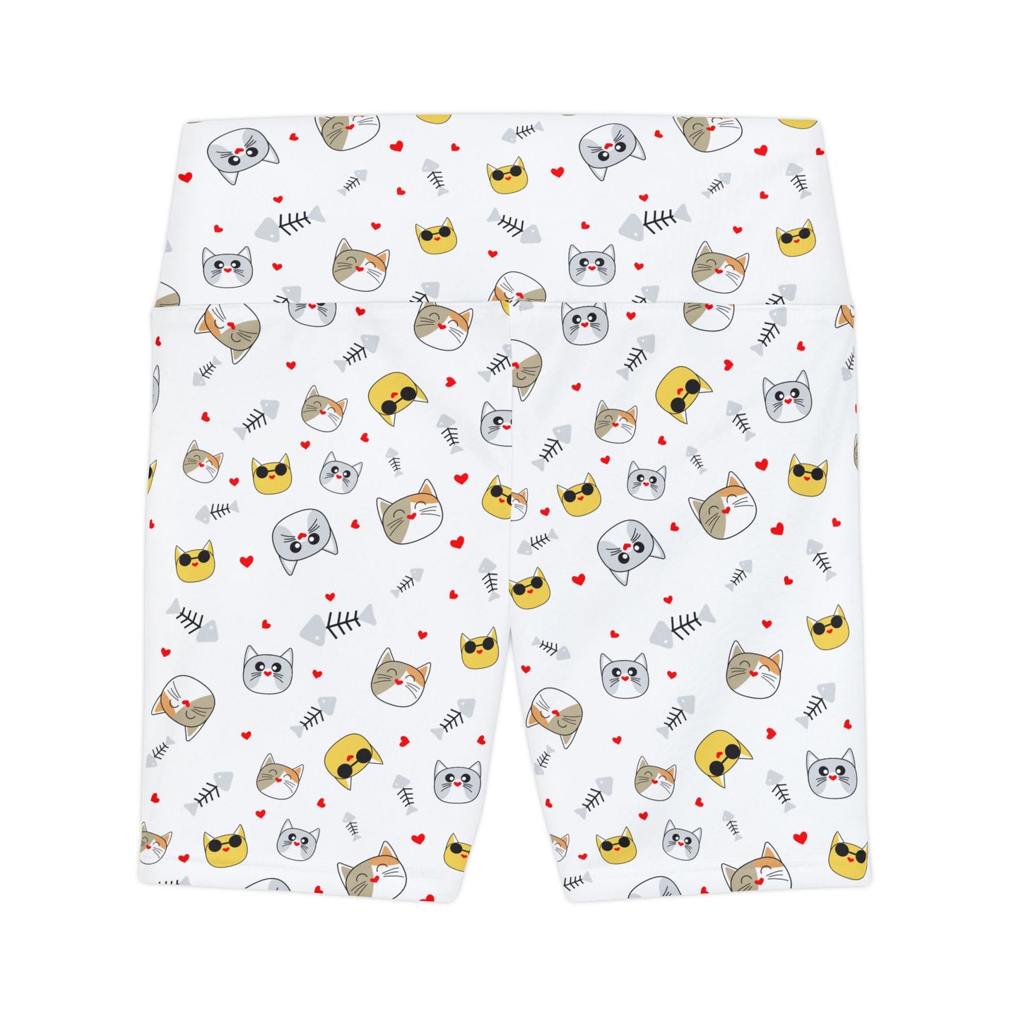 Cute Cat Print Women's Workout Shorts for Active Lifestyle