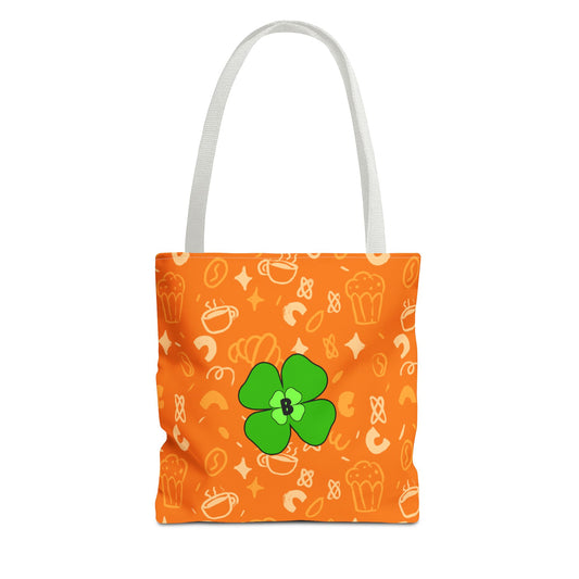 Whimsical Orange Clover Tote Bag - Perfect for St. Patrick's Day Celebrations
