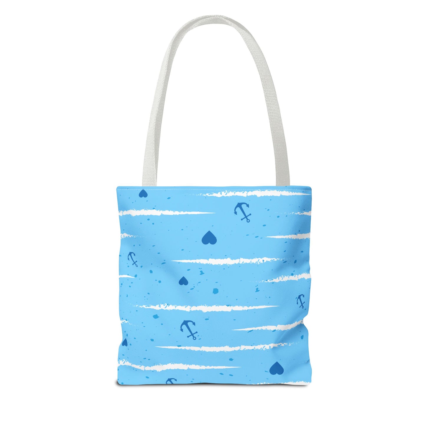 Nautical Vibe Tote Bag with Anchor and Heart Design