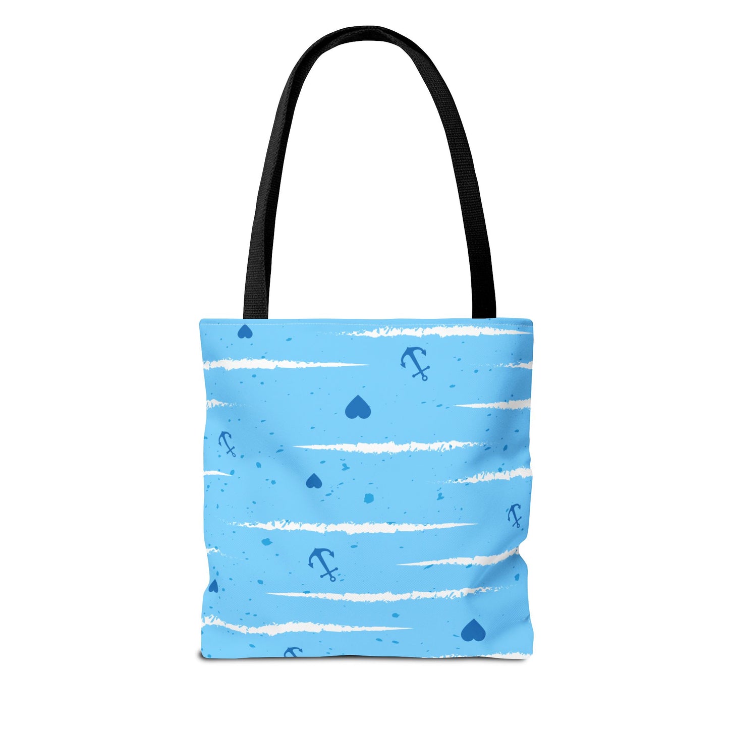 Nautical Vibe Tote Bag with Anchor and Heart Design